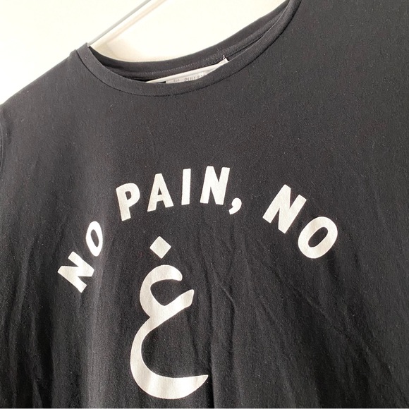 Pull&Bear Black White No Pain Tee - Picture 3 of 5